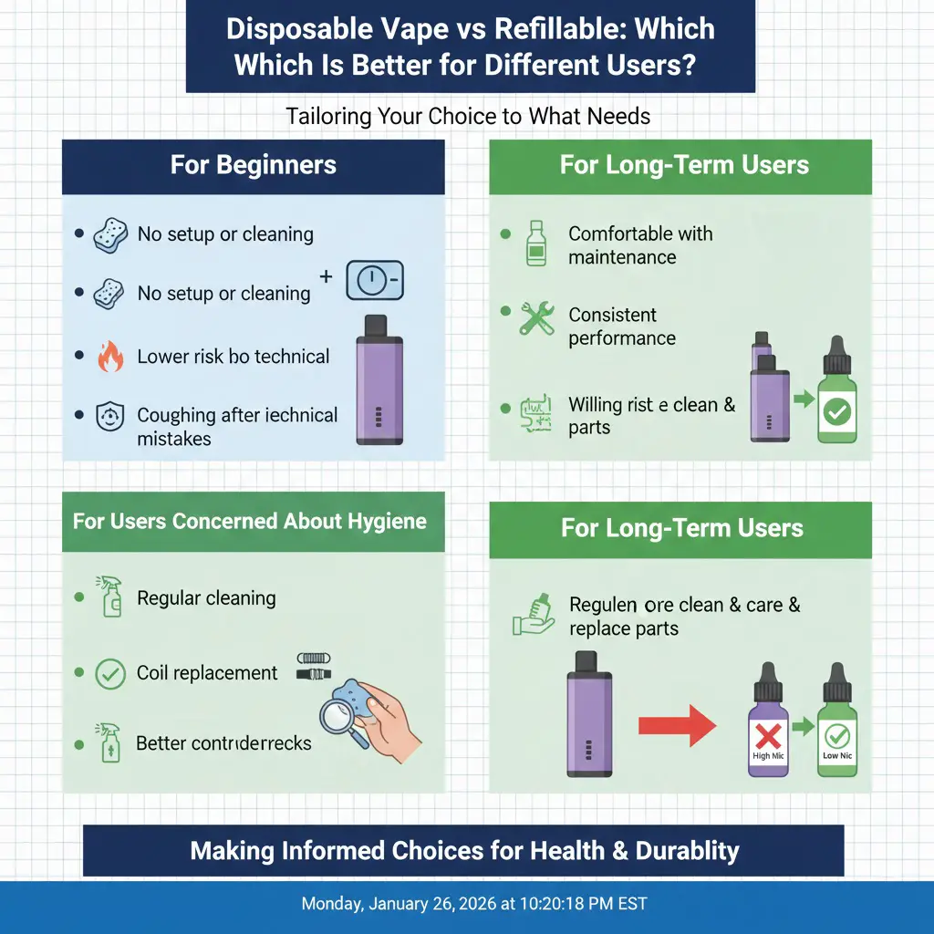 Til engangsbrug eller til genopfyldning: Hvad er bedst for forskellige brugere?