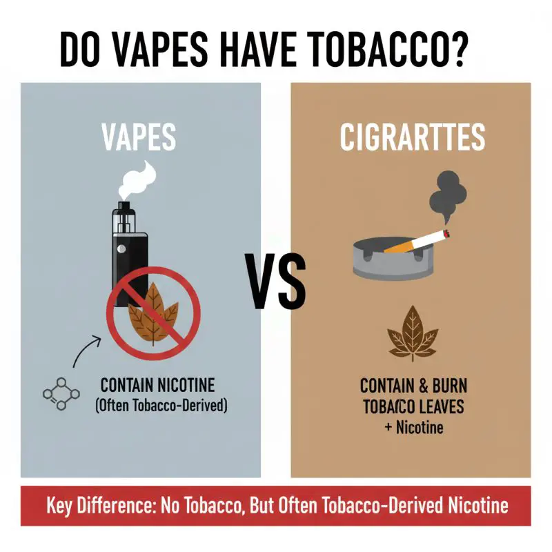 Beginner guide showing if vapes contain tobacco or not