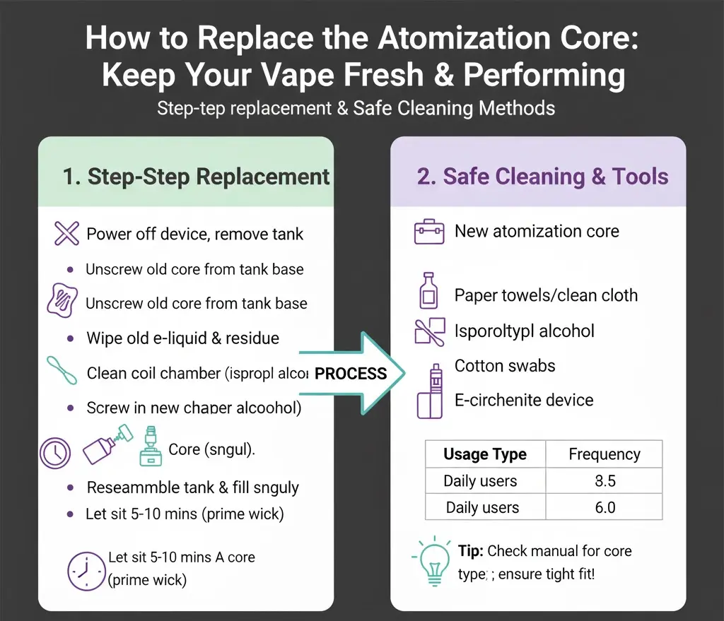 Step-by-step guide to replace e-cigarette coil safely