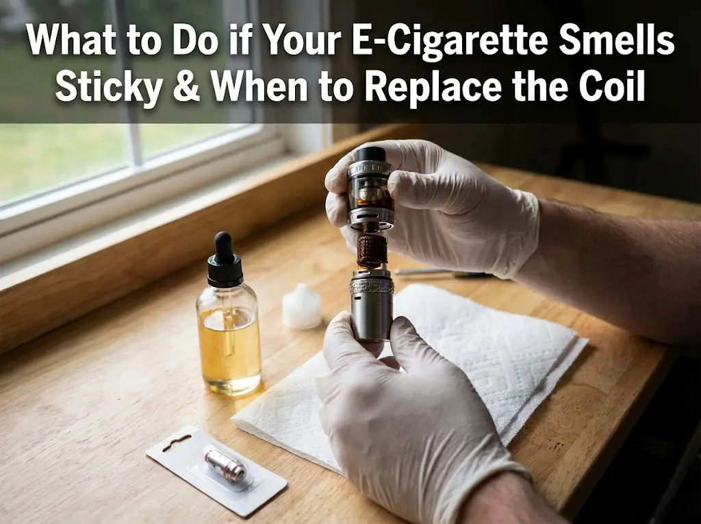 How to remove sticky smell from electronic cigarette