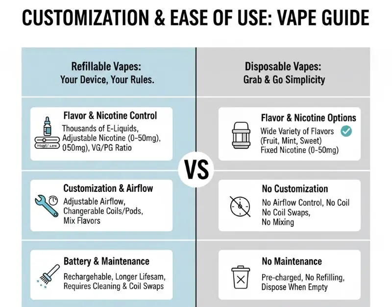 Disposable electronic cigarettes vs refillable electronic cigarettes 6 Maintenance steps for refillable electronic cigarettes vs simple disposable vapes