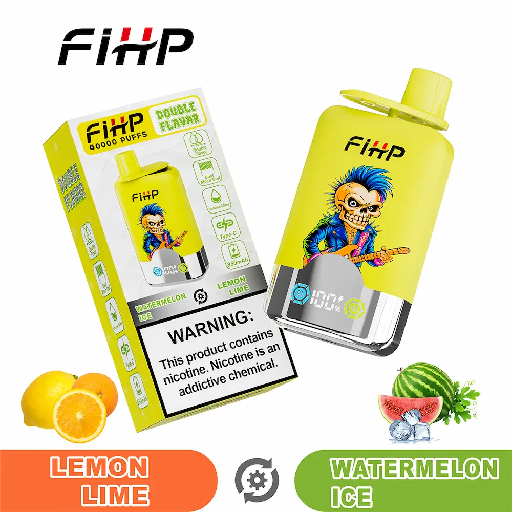 FIHP 40000 (40K) Puffs Dual Flavor Engangsdamp 12 FIHP 40000 40K puffs dual flavor engangs vape - Lemon Lime & Watermelon Ice