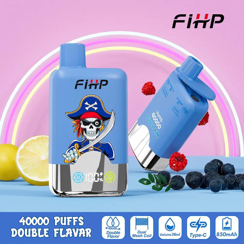 FIHP 40000 (40K) Puffs Dual Flavor Engangsdamp 1 FIHP 40000 40K puffs dobbelt smag engangs vape hoved enhed