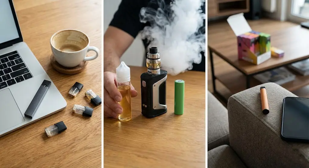 how vape device type affects chain vaping behavior