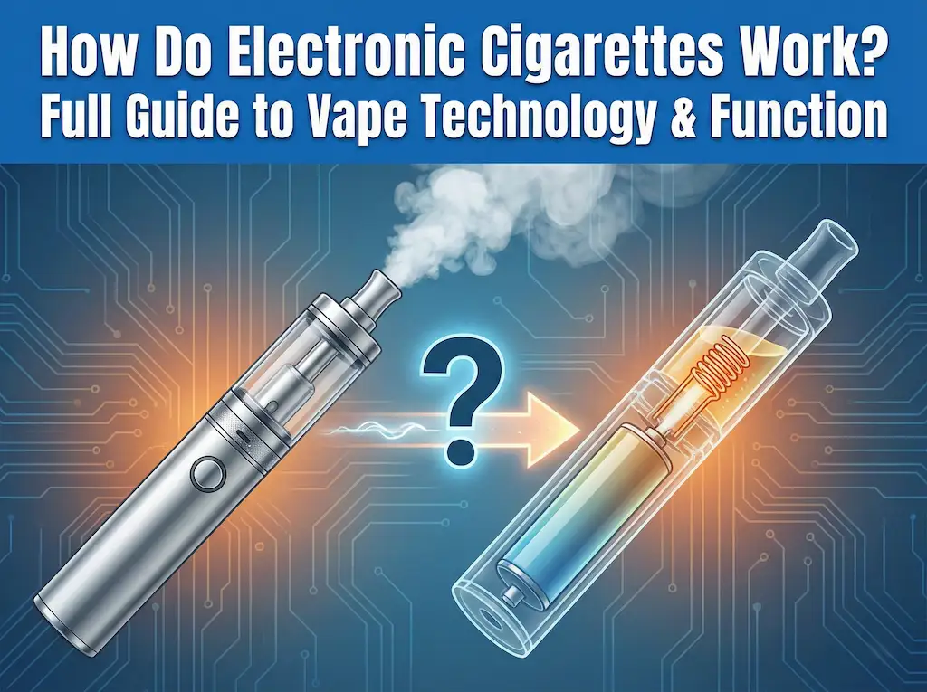 How electronic cigarettes work with coils, batteries, and e-liquid explained