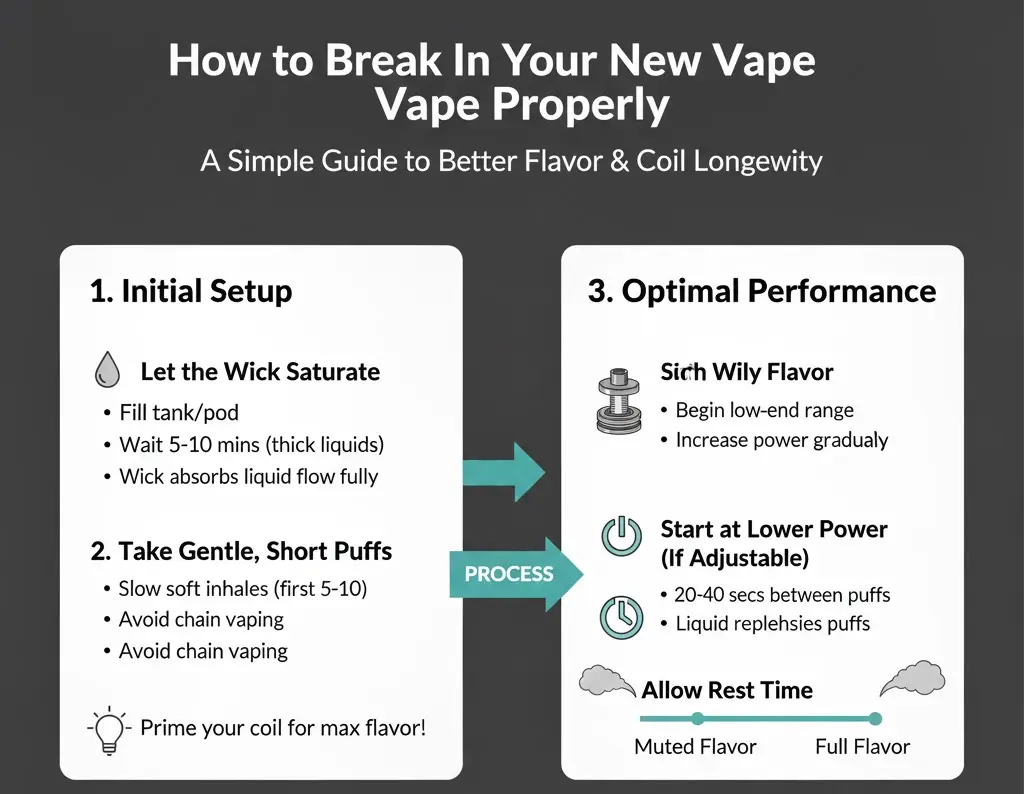 How to break in a new vape properly for better flavor