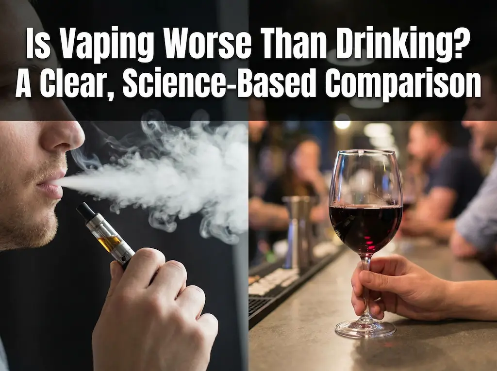 Is vaping worse than drinking health risk comparison