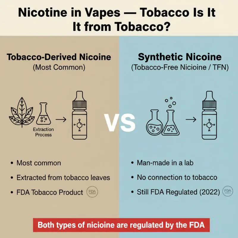 How vape nicotine is sourced from tobacco leaves