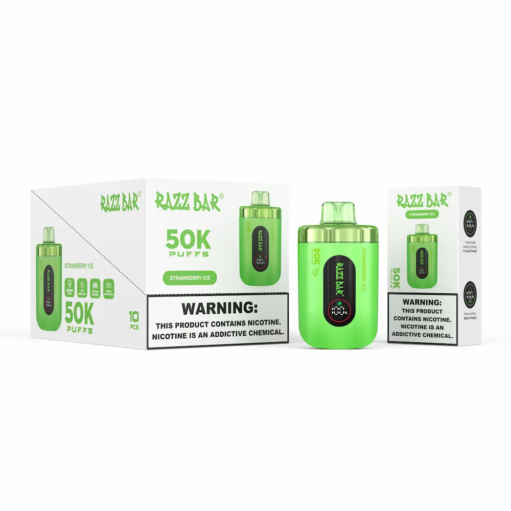 RAZZ BAR 50000 (50K) Puffs Disposable Vape 4 RAZZ BAR 50000 puffs disposable vape – Watermelon Ice flavor