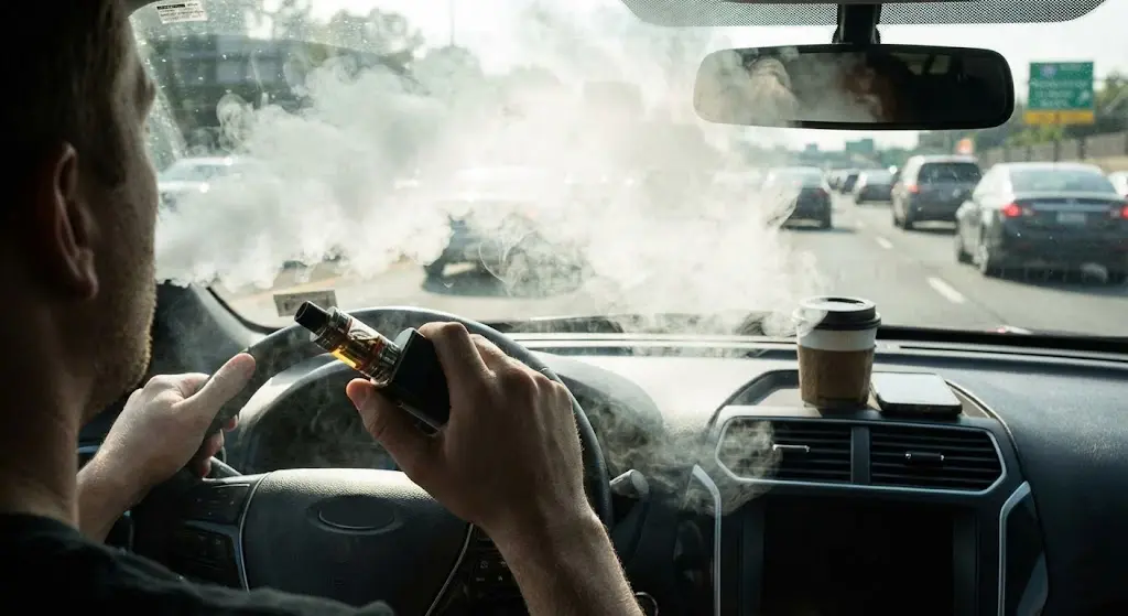 Safety risks of vaping while driving distracted driving dangers