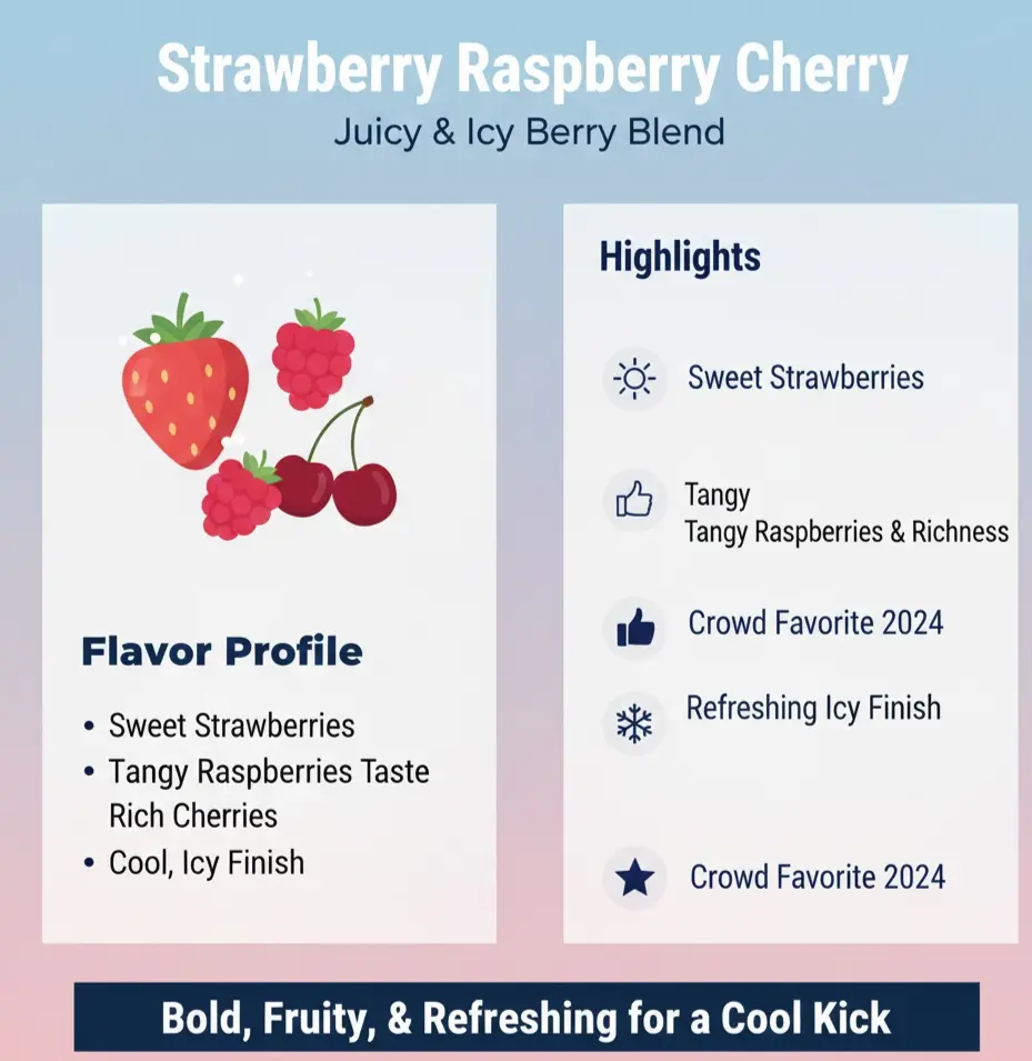 Strawberry raspberry cherry electronic cigarette flavor