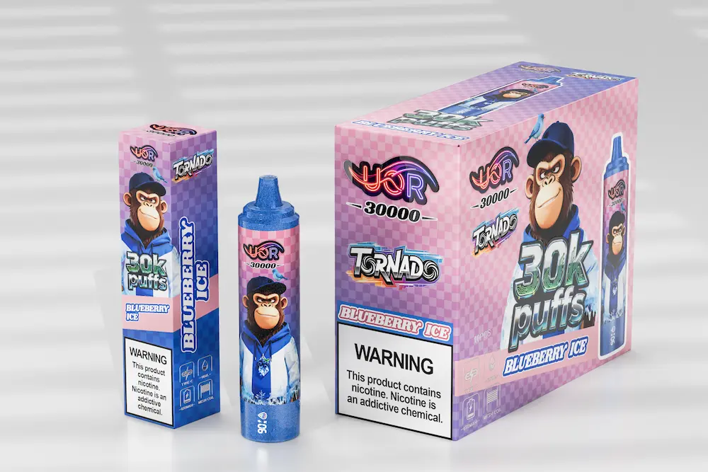 UOR Tornado 30000 (30K) Puffs Vape Desechable 2 UOR Tornado 30000 vape desechable sabor arándano helado