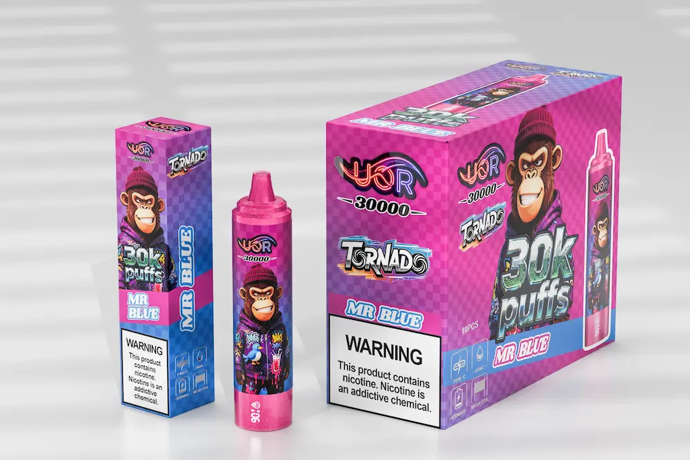UOR Tornado 30000 (30K) Puffs Vape Desechable 6 UOR Tornado 30000 vape mr desechable sabor azul