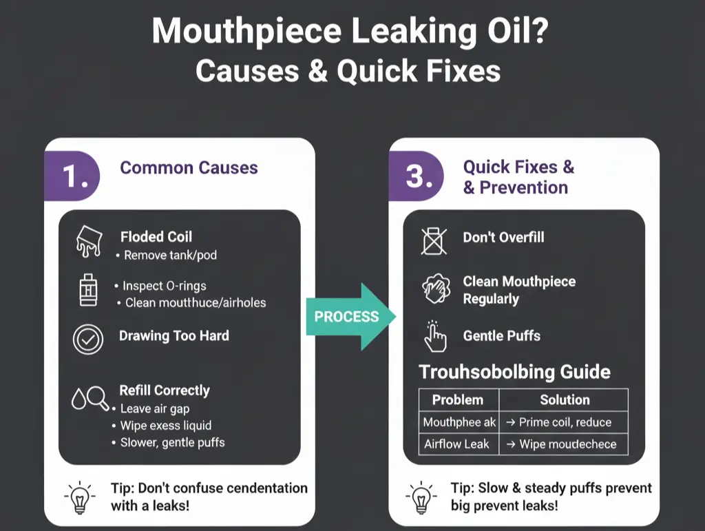 Oil coming out of vape pen mouthpiece