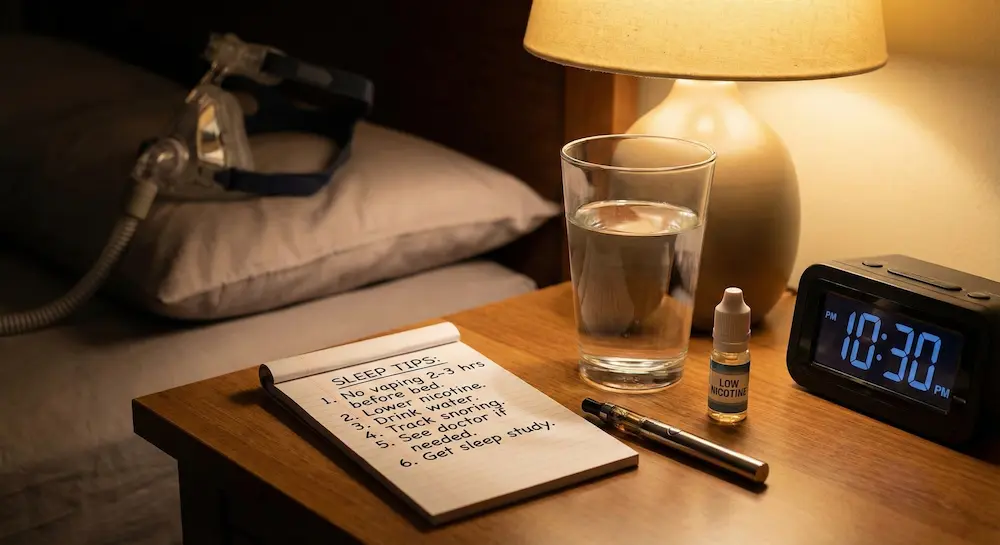 Il vaping può causare apnea notturna? Cosa dimostrano la scienza e gli studi sul sonno 3 Consigli pratici per il vaping e la riduzione del rischio di apnea notturna prima di andare a letto