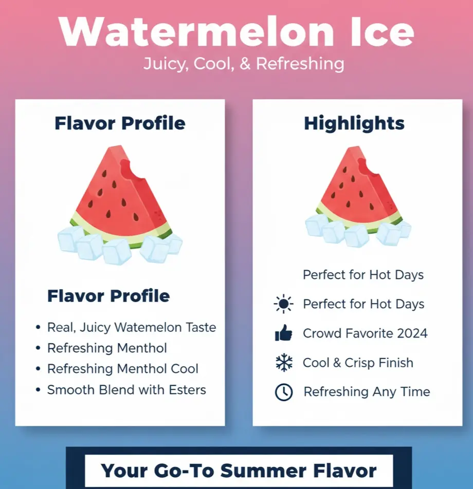Watermelon ice cooling electronic cigarette flavor