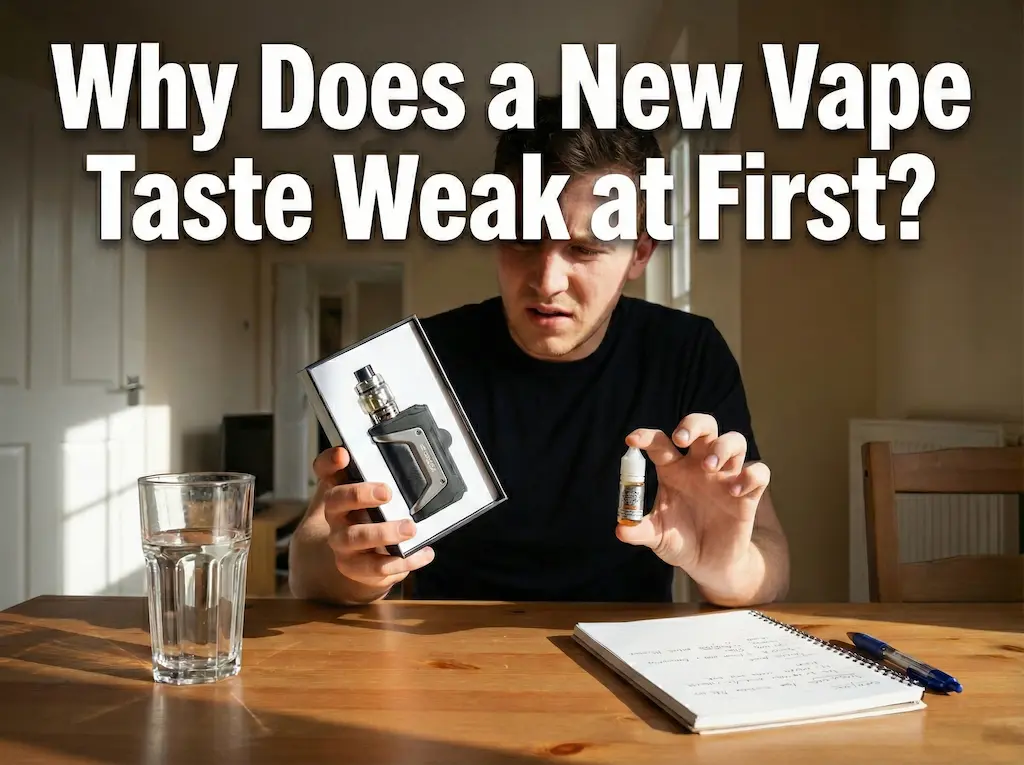 Why Does a New Vape Taste Weak at First? 2 New vape tasting weak during the initial break-in period