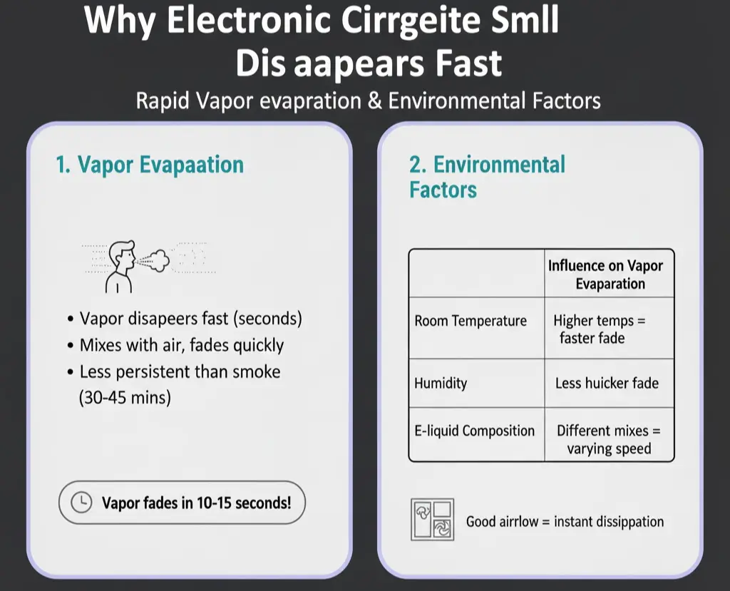 Why electronic cigarette smell disappears fast