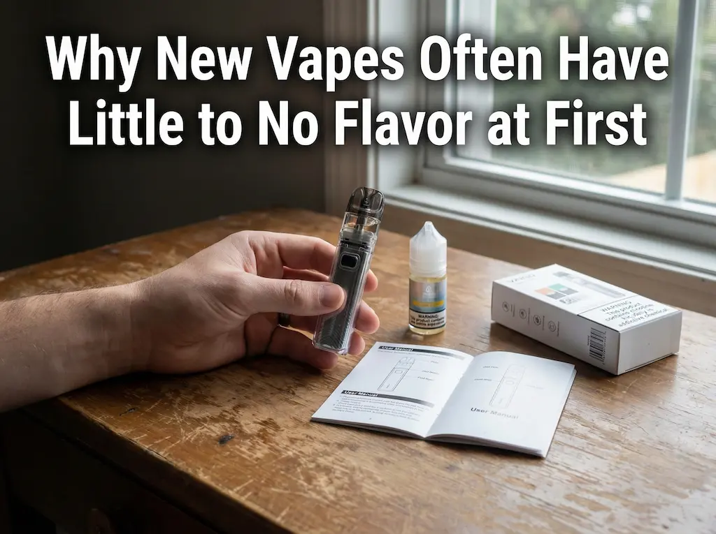 Why new vapes often have little to no flavor at first