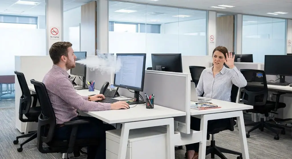 Why vaping at work is considered a workplace issue