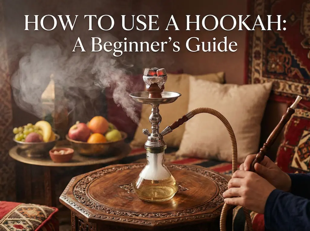 Come usare il narghilè: una guida per principianti 1 Guida per principianti'all'uso del narghilè con istruzioni passo-passo per iniziare una sessione di fumata