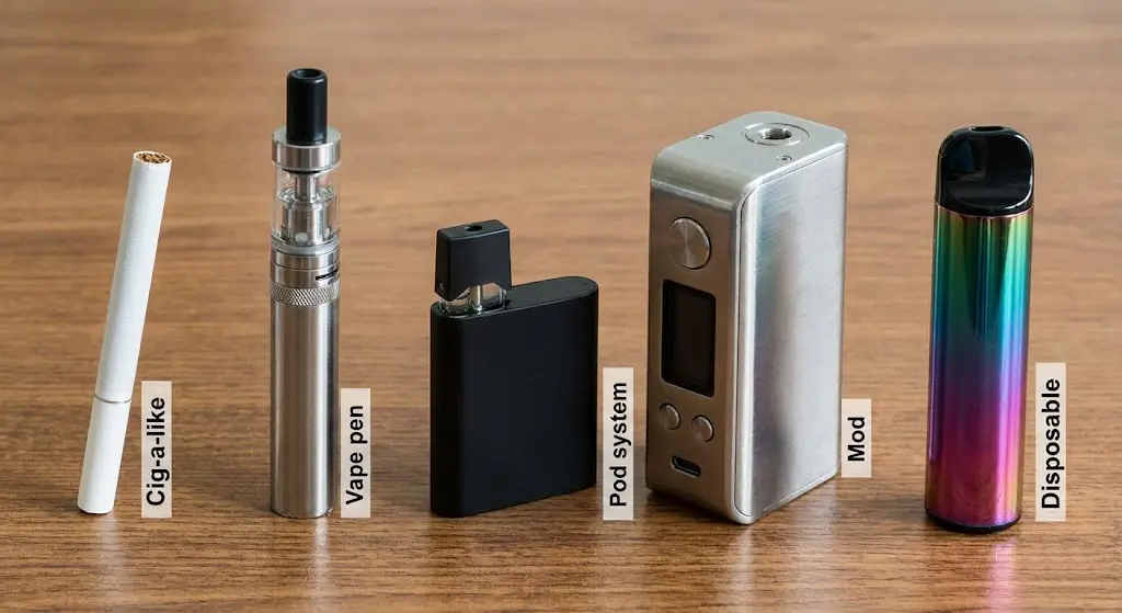 Guida completa per principianti alle sigarette elettroniche: Come iniziare a svapare con sicurezza 4 Migliori dispositivi di svapo per principianti Sistema a cialde Penna da svapo usa e getta a confronto