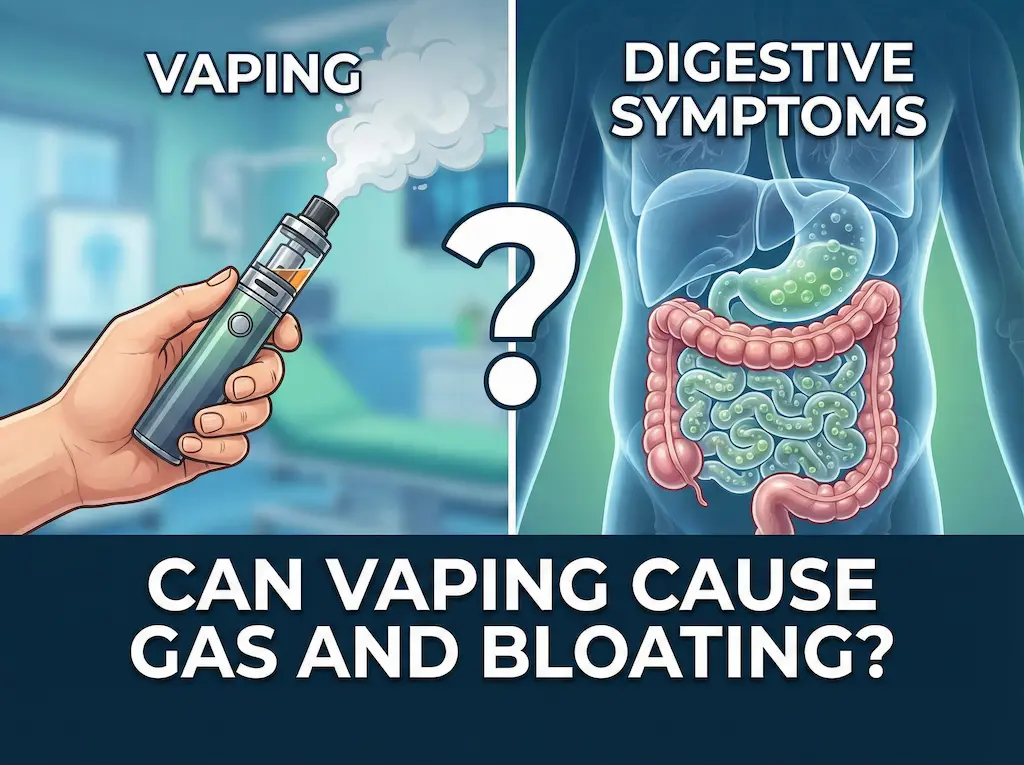 Can vaping cause gas and bloating digestive symptoms