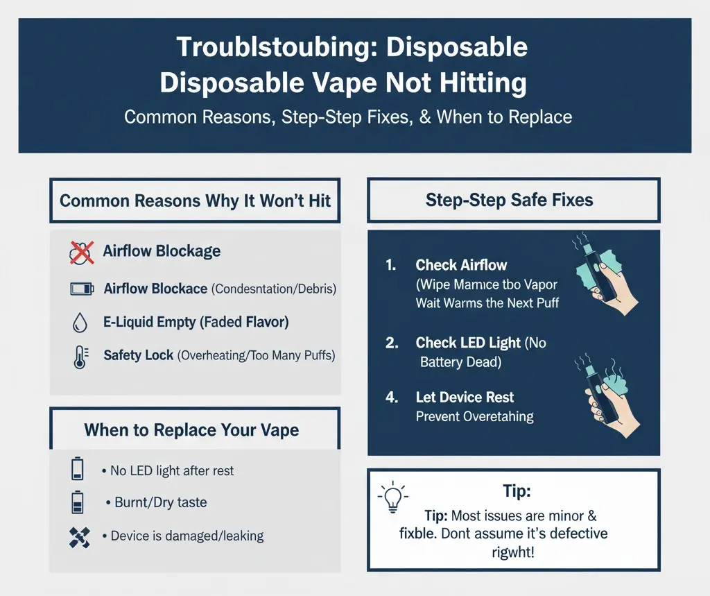 Common reasons a disposable vape is not hitting