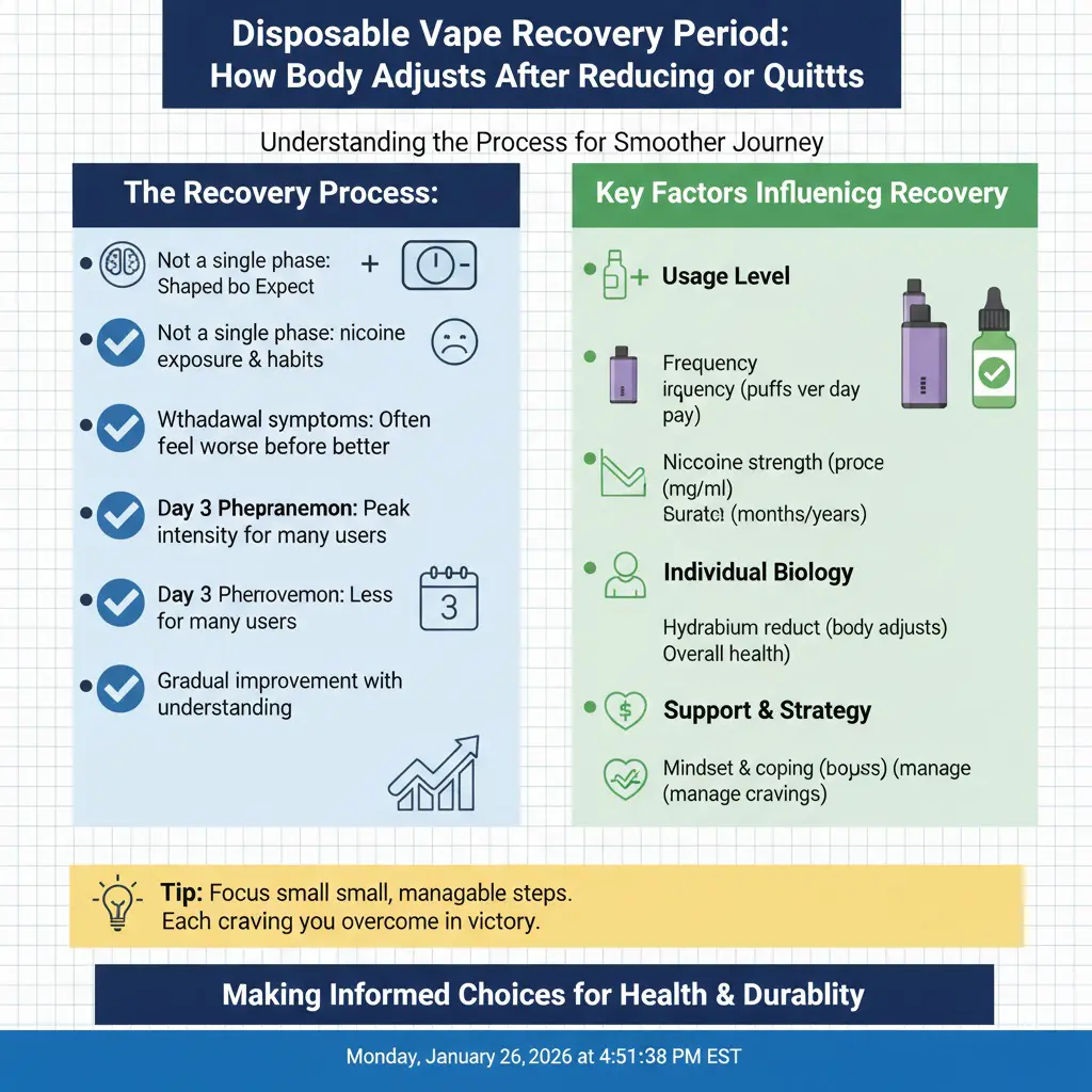 Disposable vape recovery symptoms during the first days after quitting