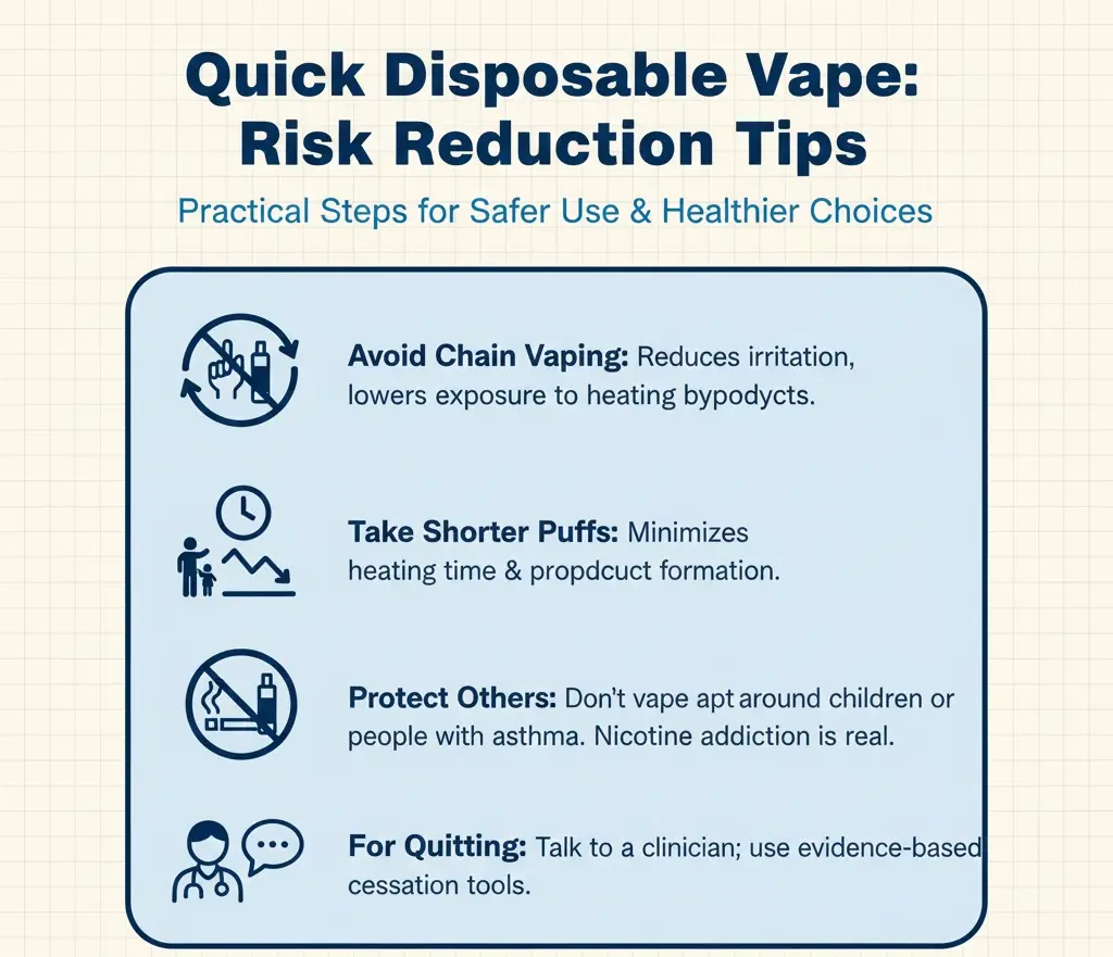 ¿Son seguros los vapeadores desechables? 5 Consejos para reducir los riesgos de los vapeadores desechables, como dar caladas más cortas y evitar el vapeo en cadena