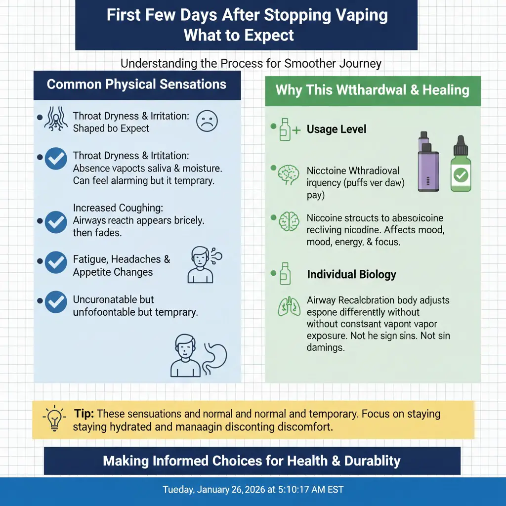 First days after stopping vaping recovery symptoms
