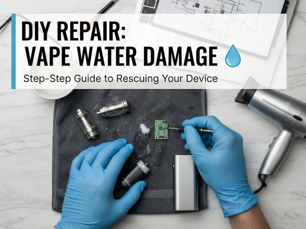 Hoe je een vape die in het water is gevallen veilig repareert