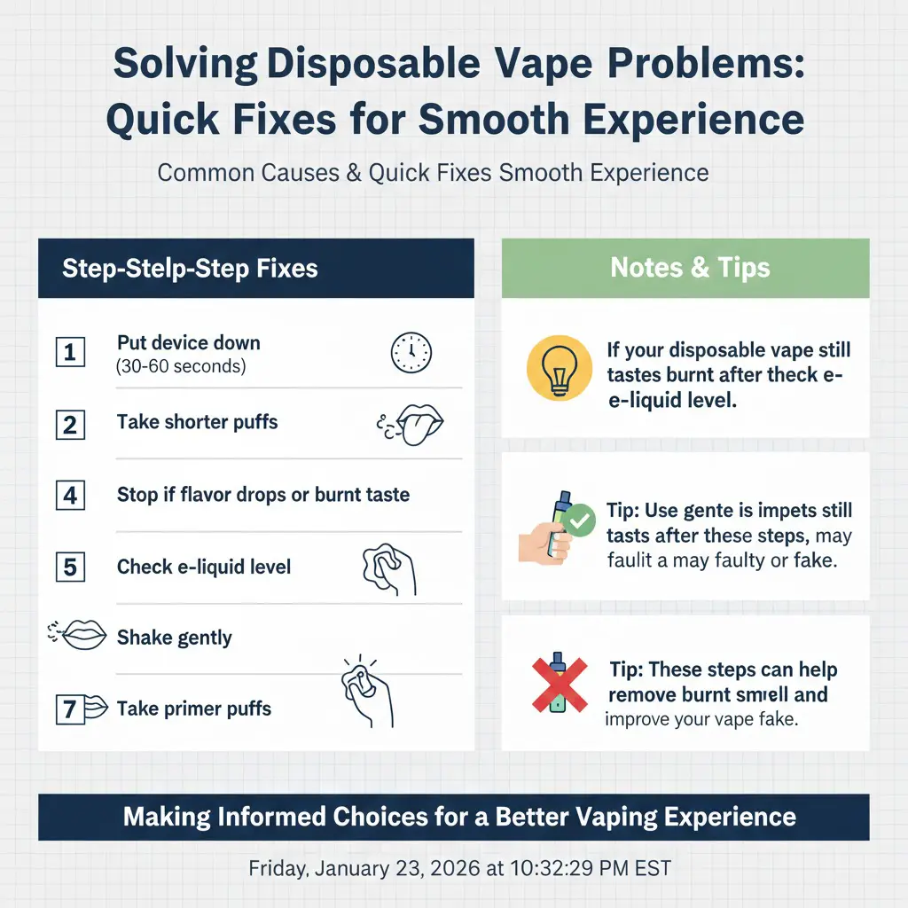 How to fix burnt smell in disposable vape