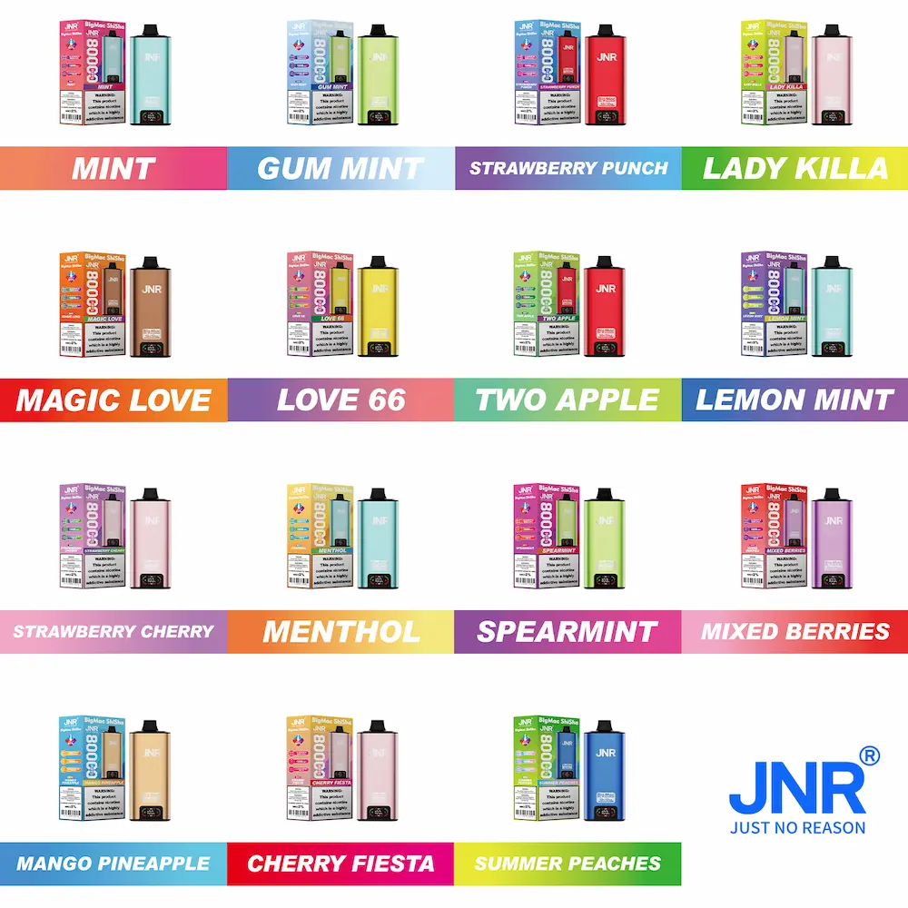 JNR Big Mac Shisha 80000 80K puff monouso vape flavors collection