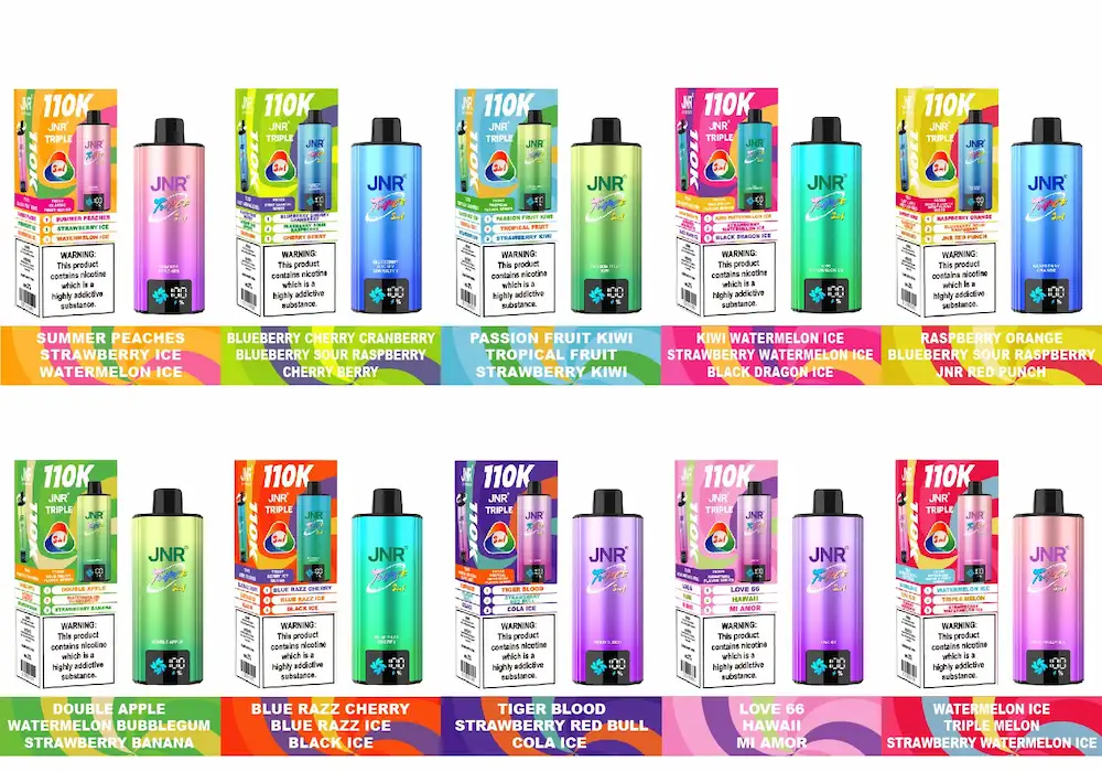 JNR TRIPLE 110K 3-in-1 monouso vape flavor collection per la vendita all'ingrosso