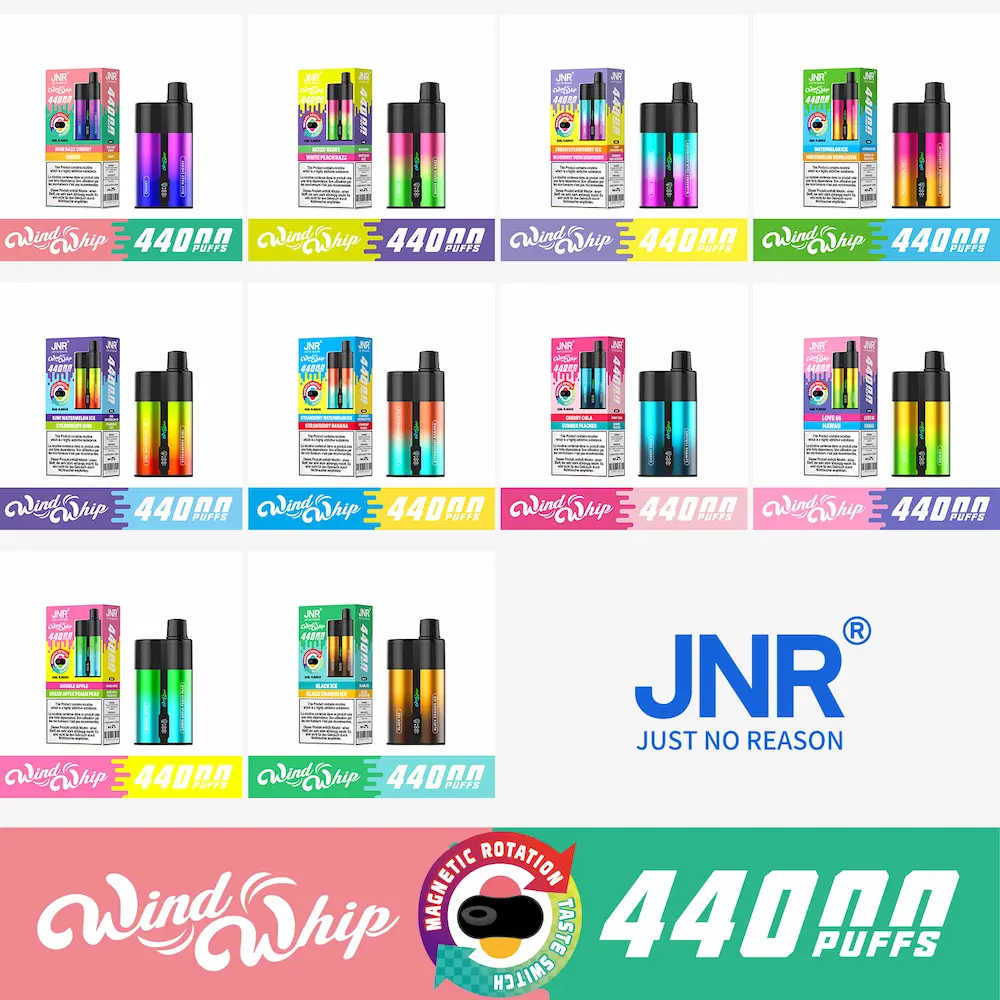 JNR WindWhip 44000 (44K) Puffs Dual Flavor Vape - Volledige reeks van 10 dual-flavor combinaties