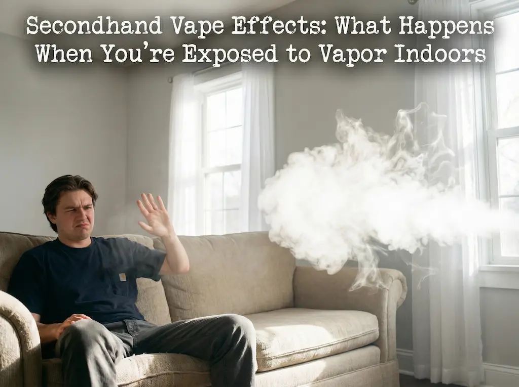 Secundaire vape-effecten bij blootstelling aan damp binnenshuis