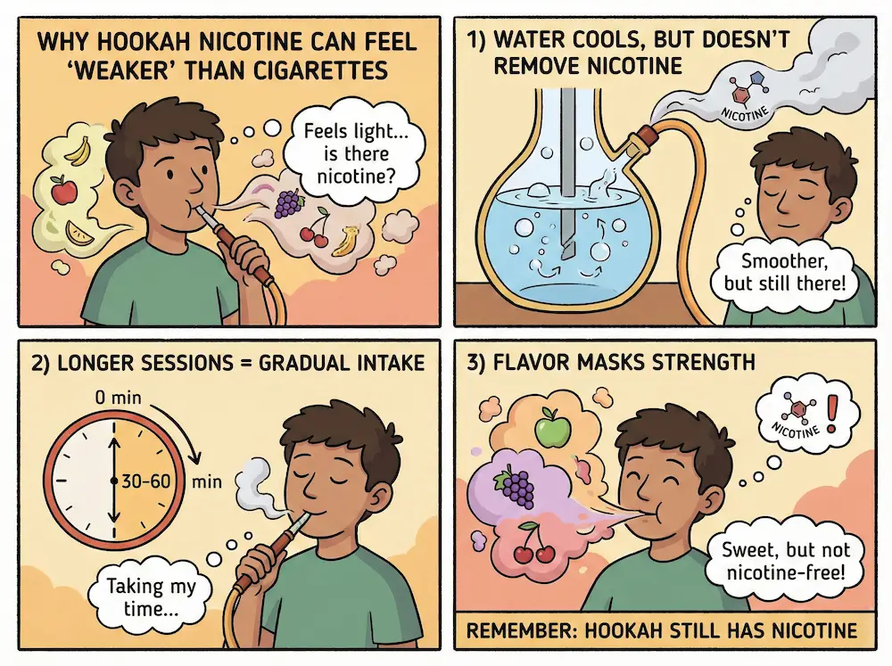 Il narghilè contiene nicotina? Quanta e perché la sensazione è diversa 3 Perché la nicotina del narghilè è più dolce del fumo di sigaretta