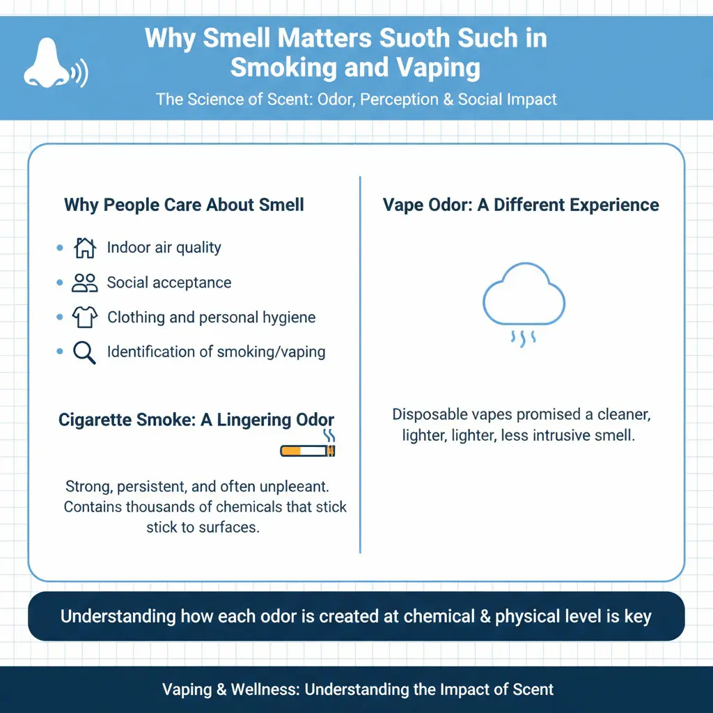 Vape usa e getta vs odore di sigaretta 3 Perché l'odore è importante nel fumo e nel vaping per le situazioni sociali