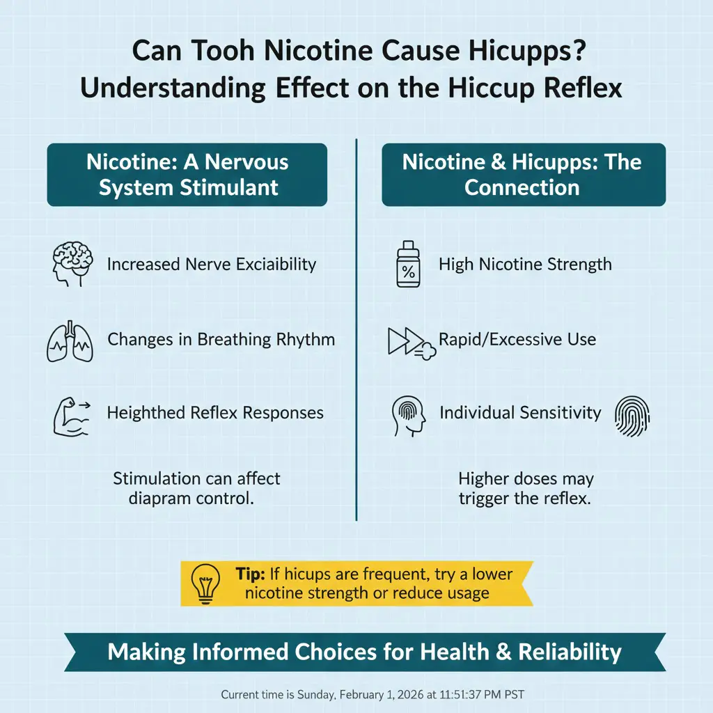 High nicotine stimulation nervous system hiccups vaping