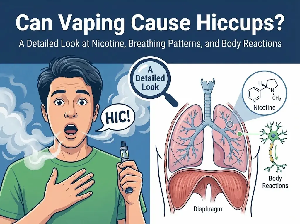 Can vaping cause hiccups diaphragm reflex after vaping